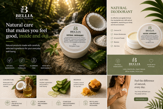 Natural Deodorant | Aluminum Free | Long- Lasting Odor Protection | Handmade with Clean Ingredients | 2 oz