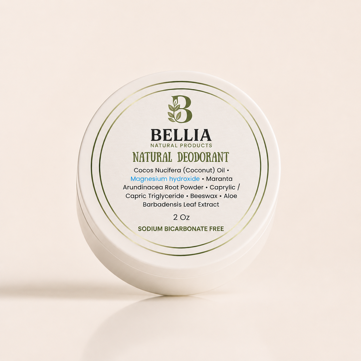 Natural Deodorant – Sodium Bicarbonate FREE