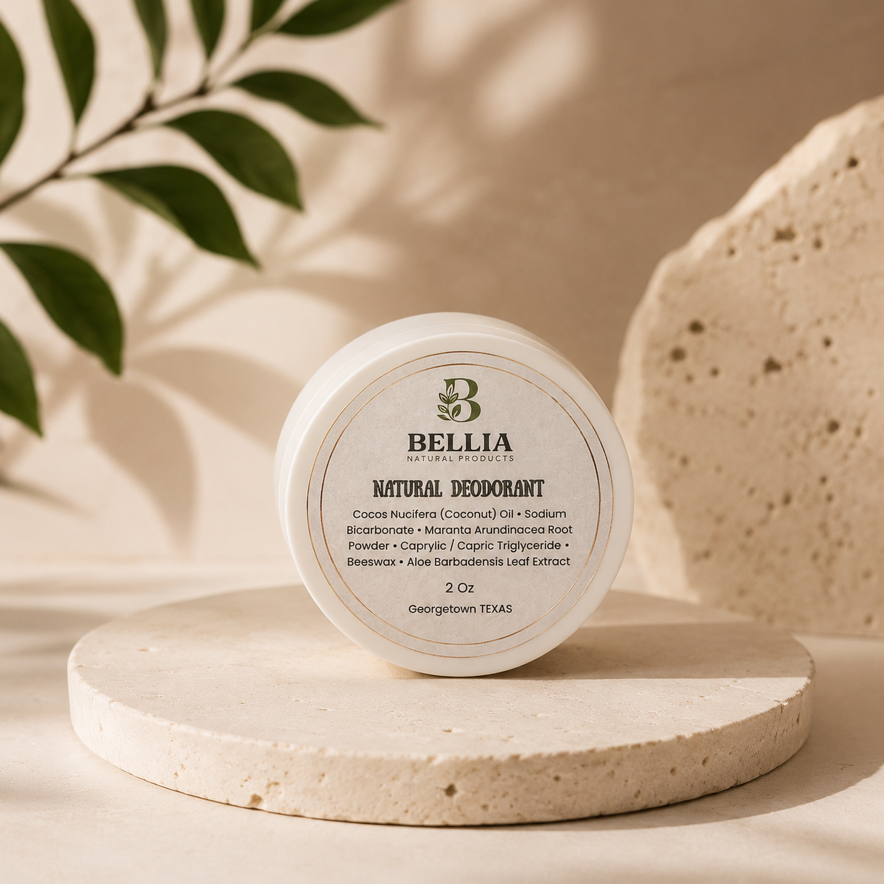 Natural Deodorant | Aluminum Free | Long- Lasting Odor Protection | Handmade with Clean Ingredients | 2 oz
